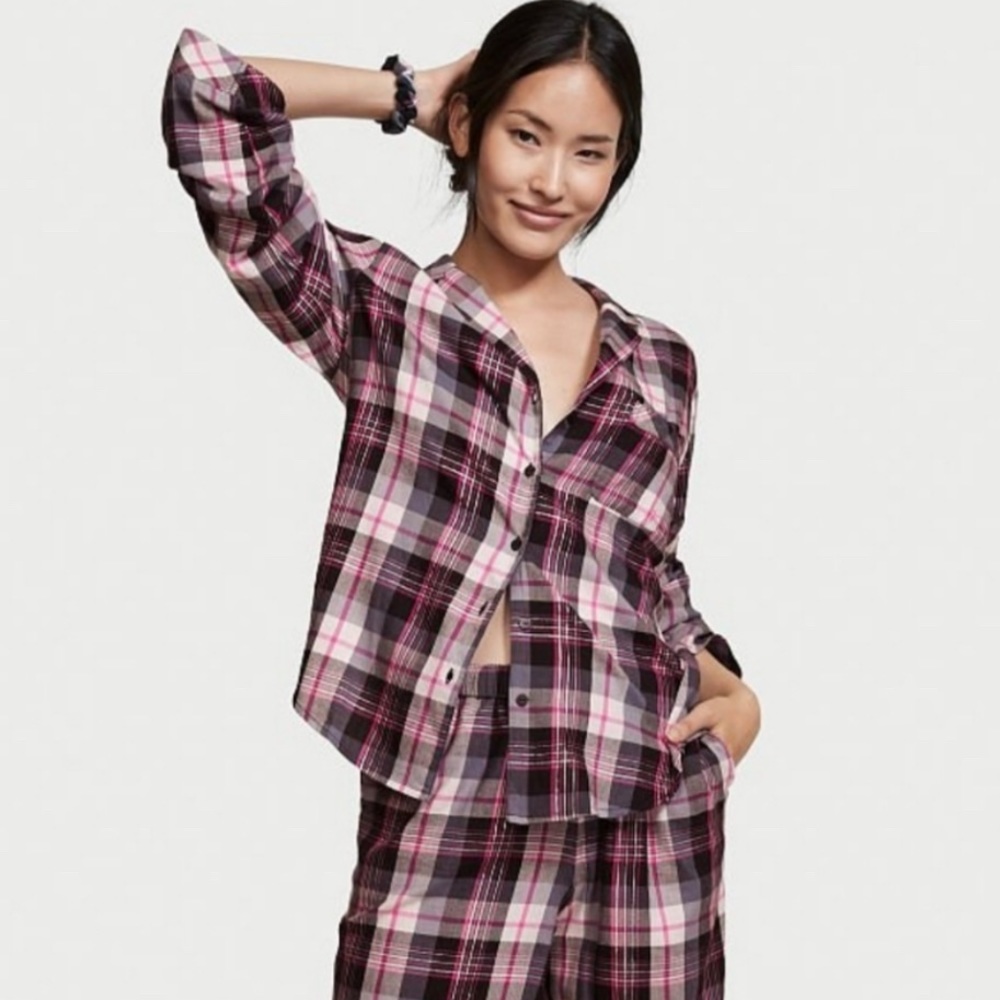 Victorias Secret Plaid PJ Pajama Shirt